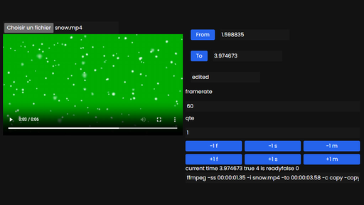 Générateur de commandes FFMPEG